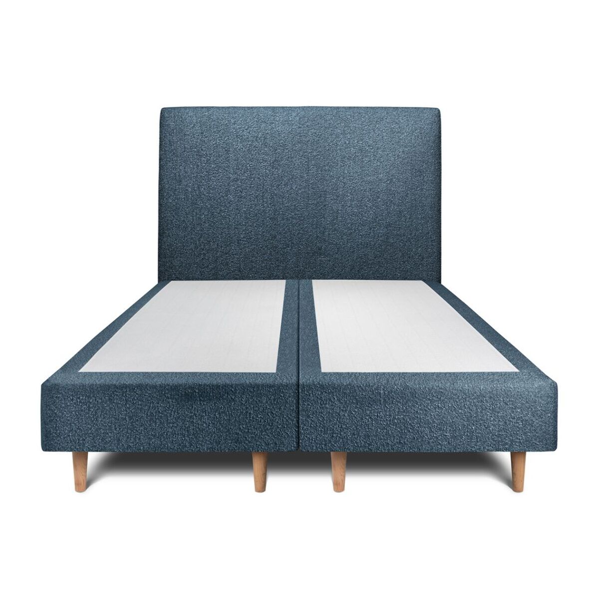 Lit avec tête de lit tapissée bouclette et sommier tapissier Ep20
