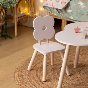 Chaise enfant fleur "Ally" rose
