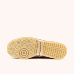 Zapatilla de Fútbol Retro-Futuro en Ante Lila con Cintas Satinadas MUNICH MUNDIAL STRADA SUEDE 05