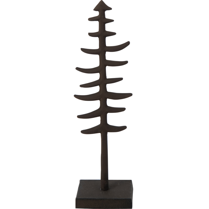 J-Line décoration sapin de Noël - aluminium - marron foncé - large