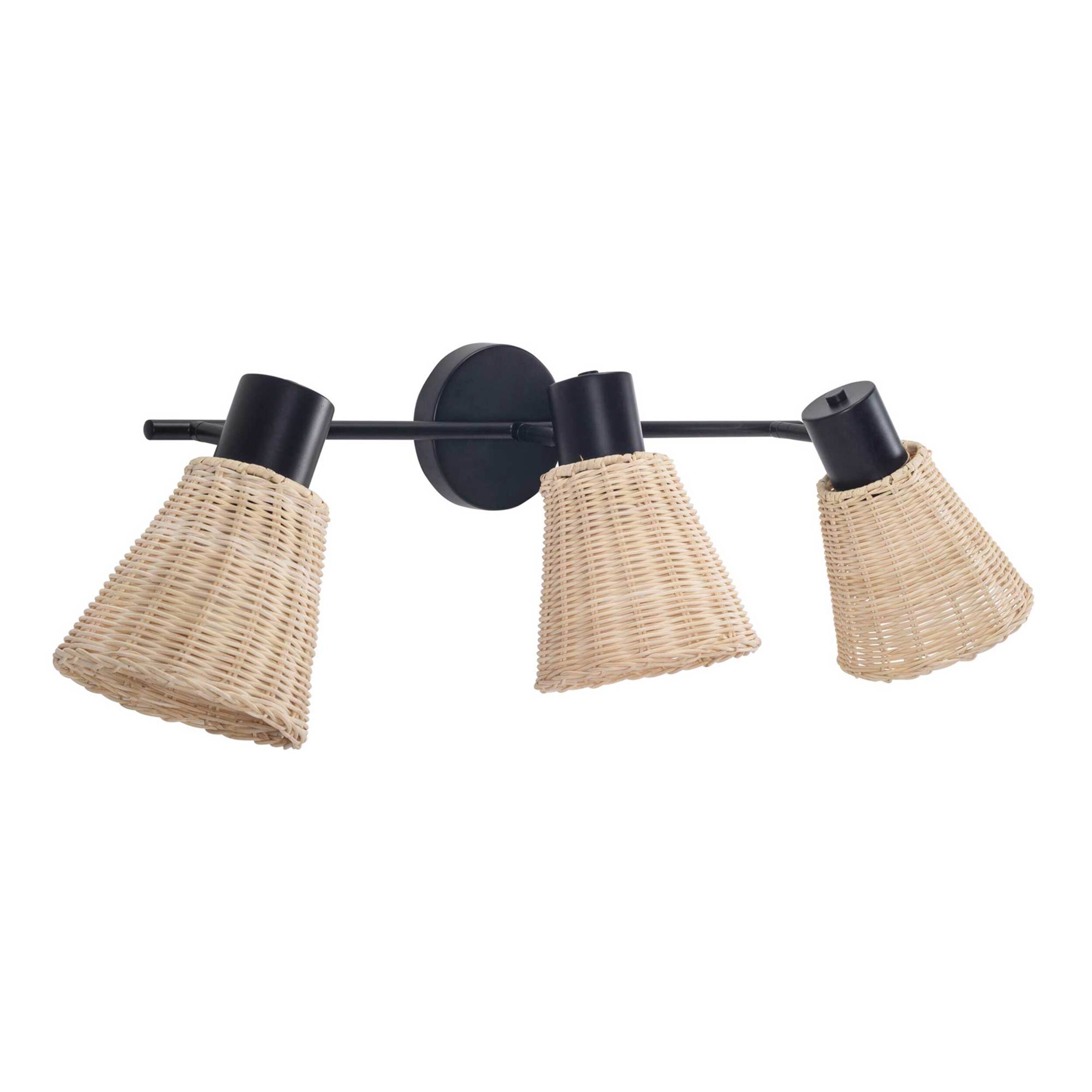 Forlight Nature plafón triple en color negro para bombilla E27