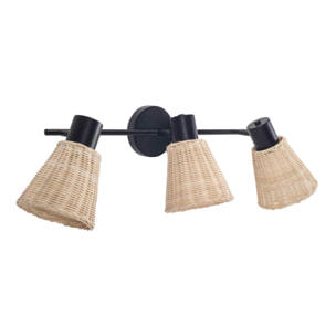Forlight Nature plafón triple en color negro para bombilla E27
