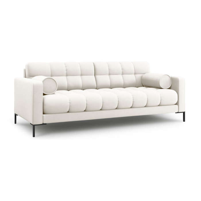 Canapé "Bali" 4 places en tissu structurel beige clair