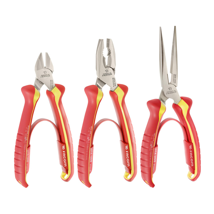Jeu de 3 pinces isolées 1000v FACOM VE.A4PB