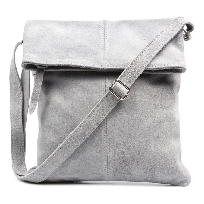 Airuno Bolso bandolera Mujer.Piel auténtica Gamuza