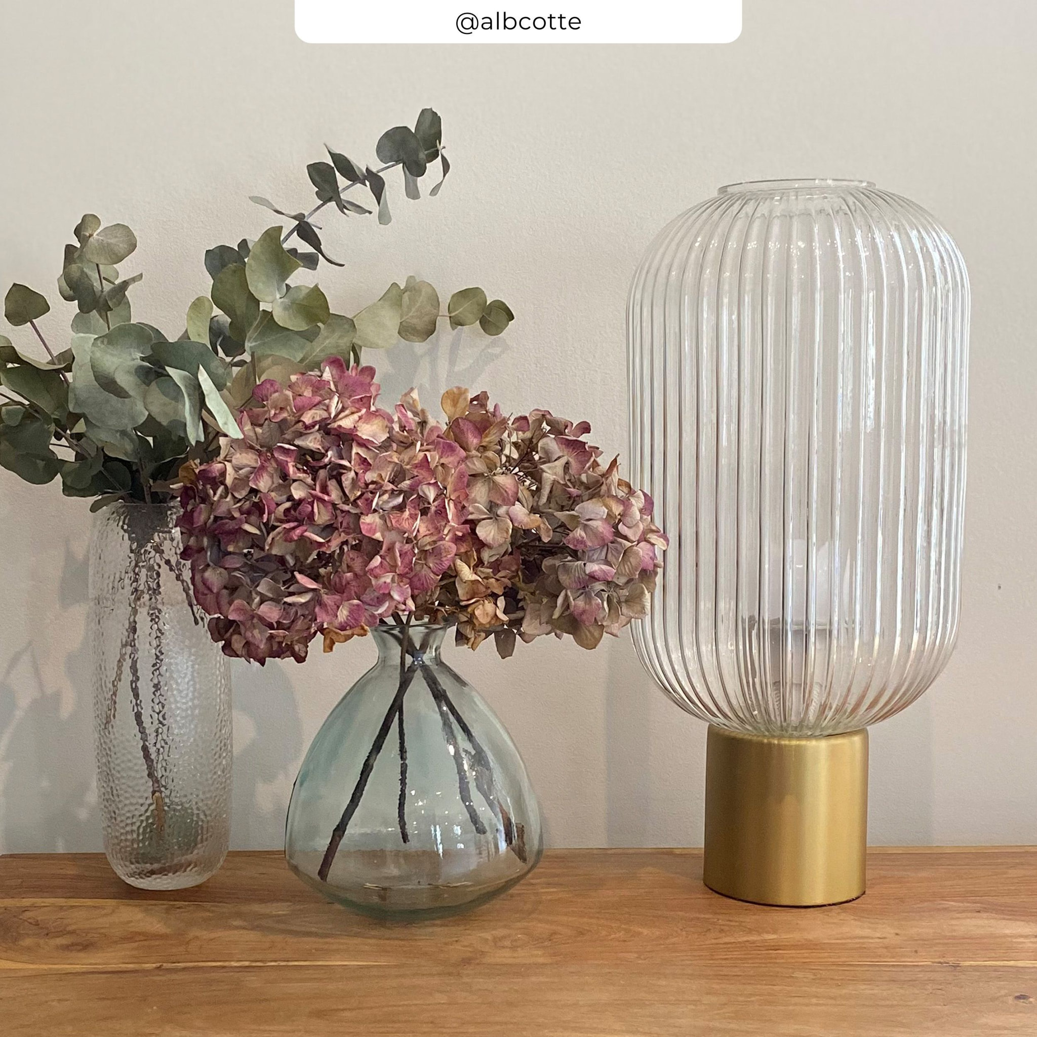 Lampe en verre cannelé - Lou