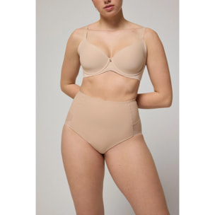 Slip riducente in tulle a compressione media beige