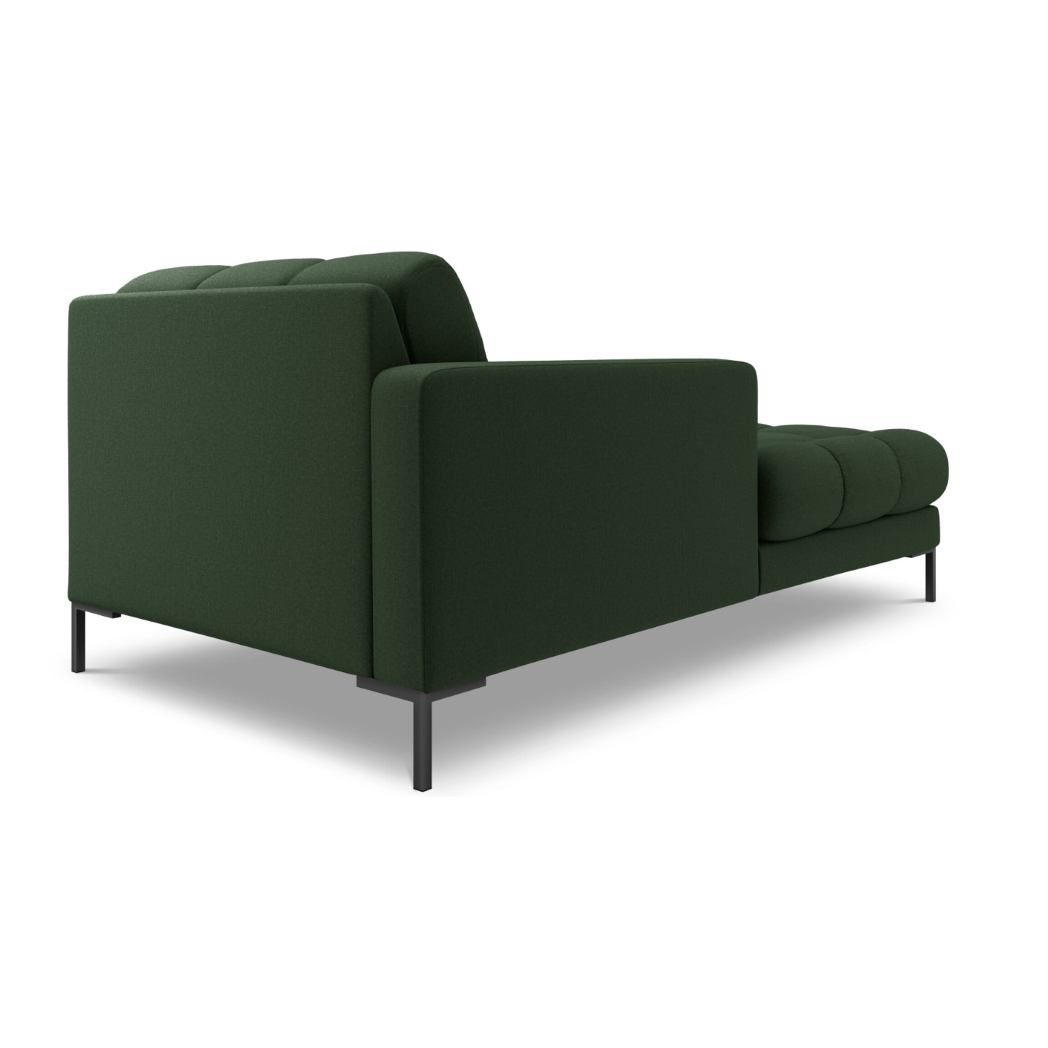 Méridienne gauche "Bali" en tissu structurel vert foncé
