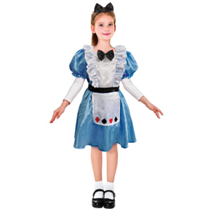 Alice Wonderland Costume Carnevale Travestimento Bambina