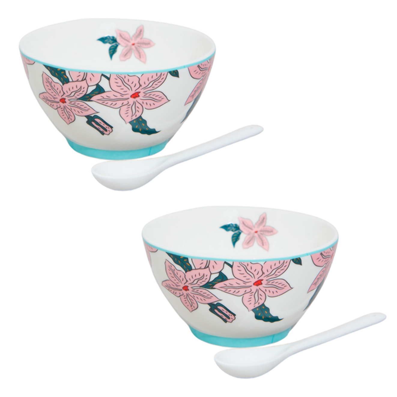 Set 2 pezzi Alice con coppetta e cucchiaio