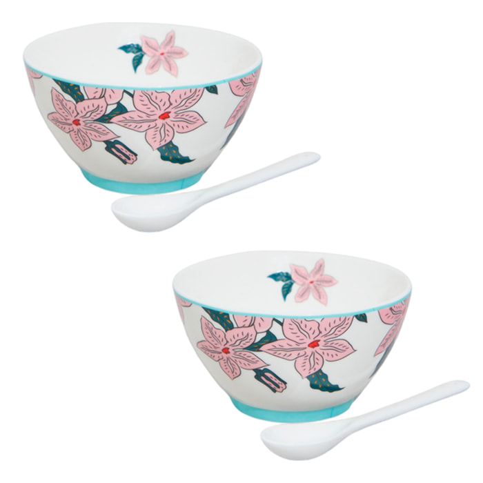 Set 2 pezzi Alice con coppetta e cucchiaio
