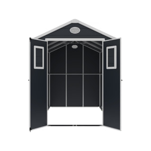 Abri de jardin résine "Texas" - 5.23 m² - kit d'ancrage inclus  - Anthracite