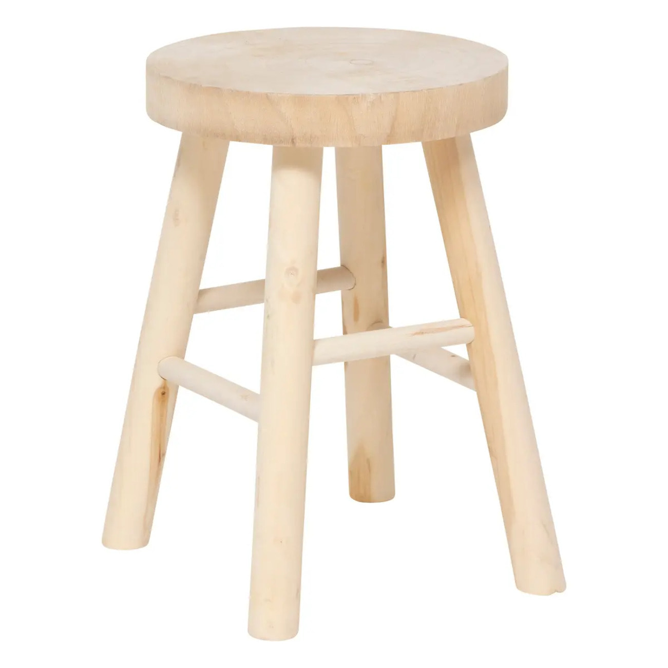 Tabouret "Nyar" paulownia beige D28x41cm