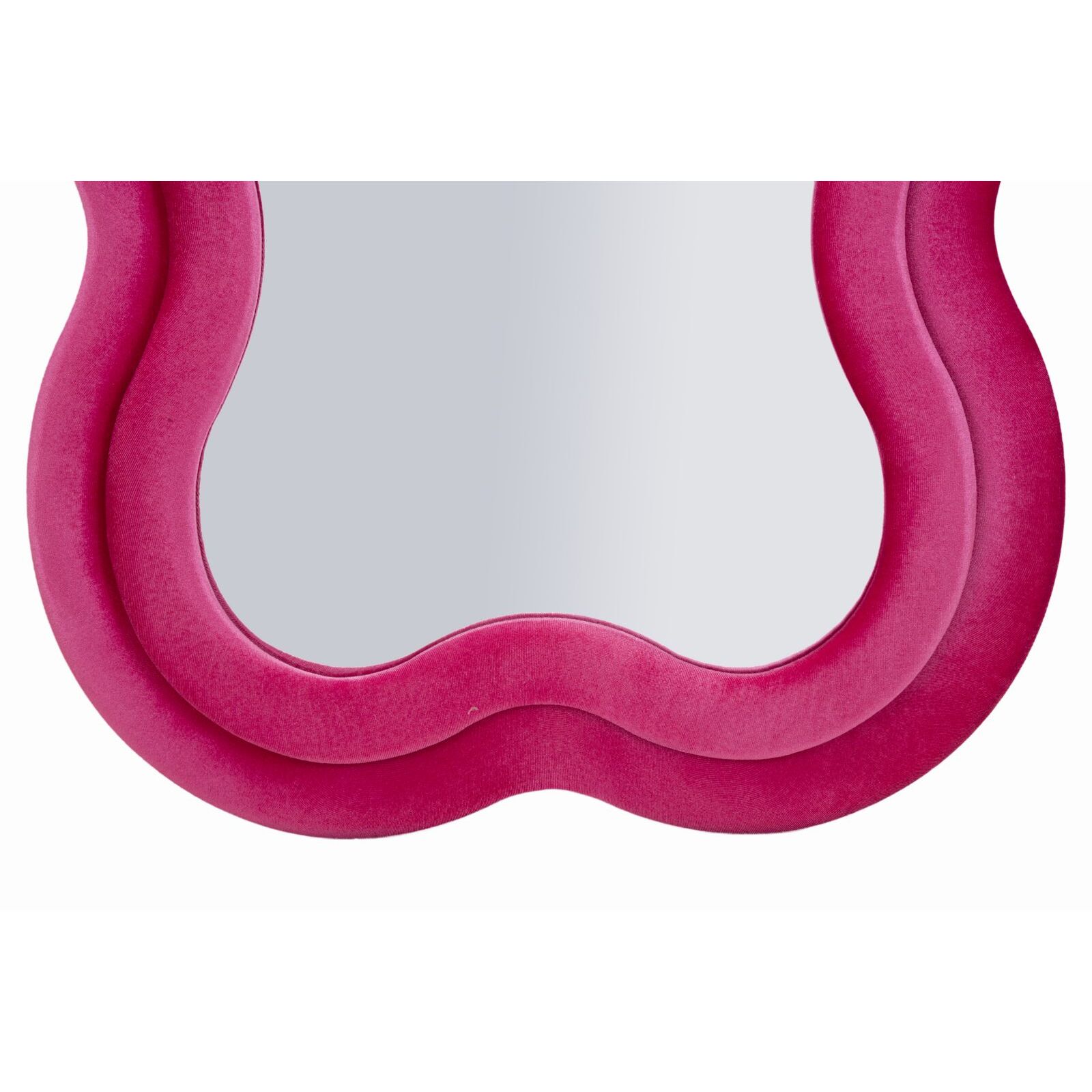 SPECCHIO DA MURO MIKI VELLUTO FUXIA CM 60X4X160 (MISURA SPECCHIO CM 39X135)