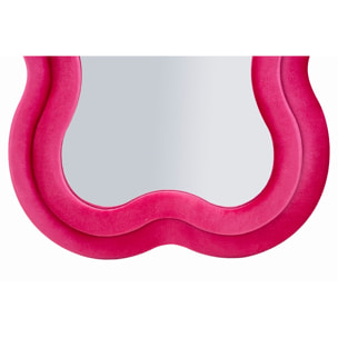 SPECCHIO DA MURO MIKI VELLUTO FUXIA CM 60X4X160 (MISURA SPECCHIO CM 39X135)