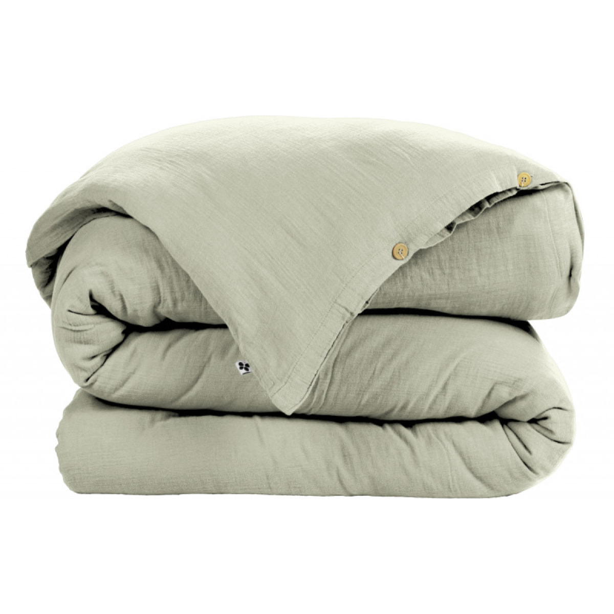 Pack housse de couette "Gaïa" "Gaze de Coton" 3 Pièces - Gaïa Vert d'Eau