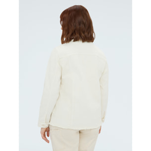 Fiorella Rubino - Camisa shacket con bordados florales - Beige