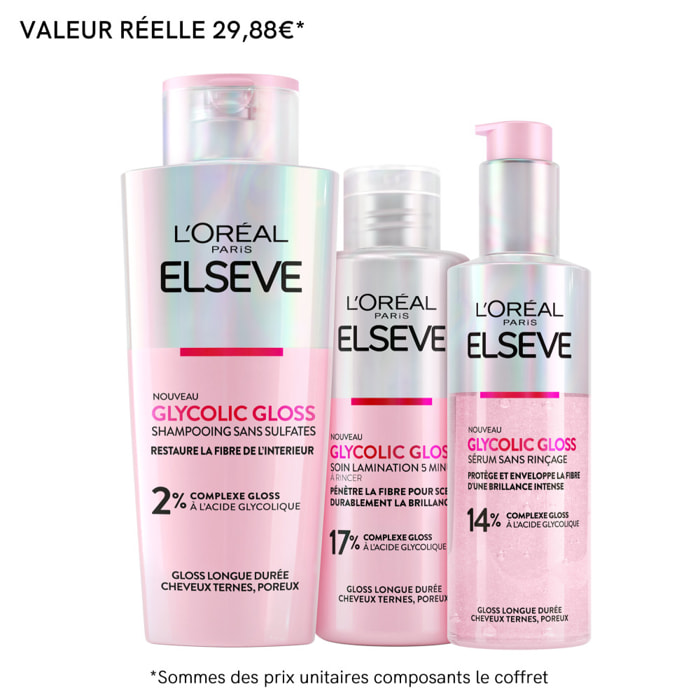 L'Oréal Paris Elseve Glycolic Gloss - La Routine Protectrice des Cheveux Ternes