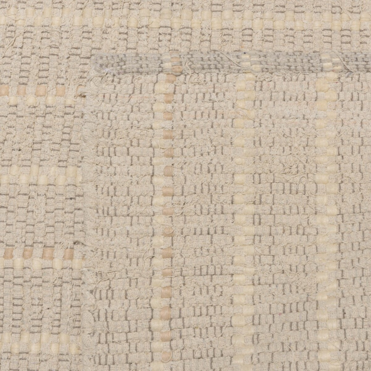 SACHA - Tapis rectangulaire 200x290cm en coton recyclé couleur ivoire