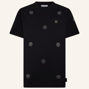PHILIPP PLEIN Camiseta de cuello redondo y manga corta MONOGRAM