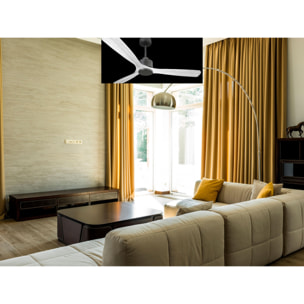 Ventilador de techo Reversible Termostato Wifi Motor DC Techos Inclinados Mando a Distancia Hypersilence Memoria MadeiraD166C0365211 PURLINE