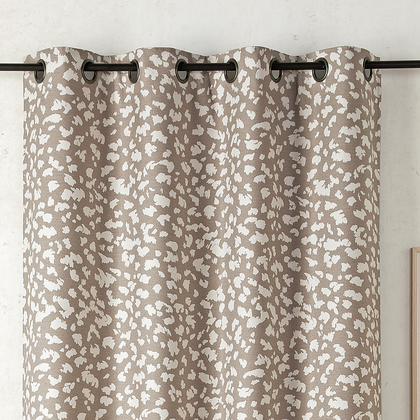 Rideau thermique et phonique obscurcissant jacquard face polaire - Lin