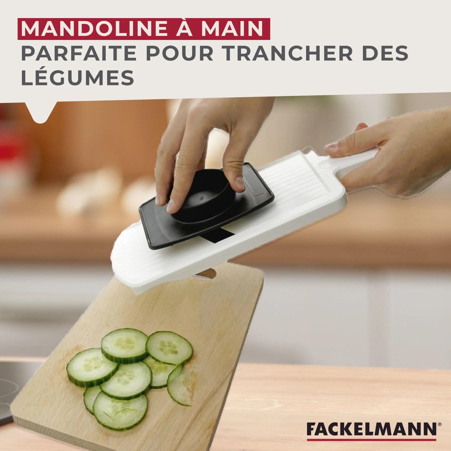 Mandoline professionnelle réglable jusqu'à 6 mm Fackelmann Handmade Tradition