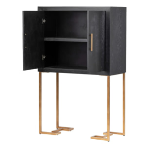 Cabinet Negro-dorado 100x45x160 Cm