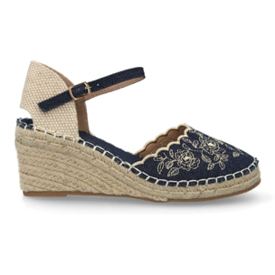 Alpargata valenciana cuña con bordado