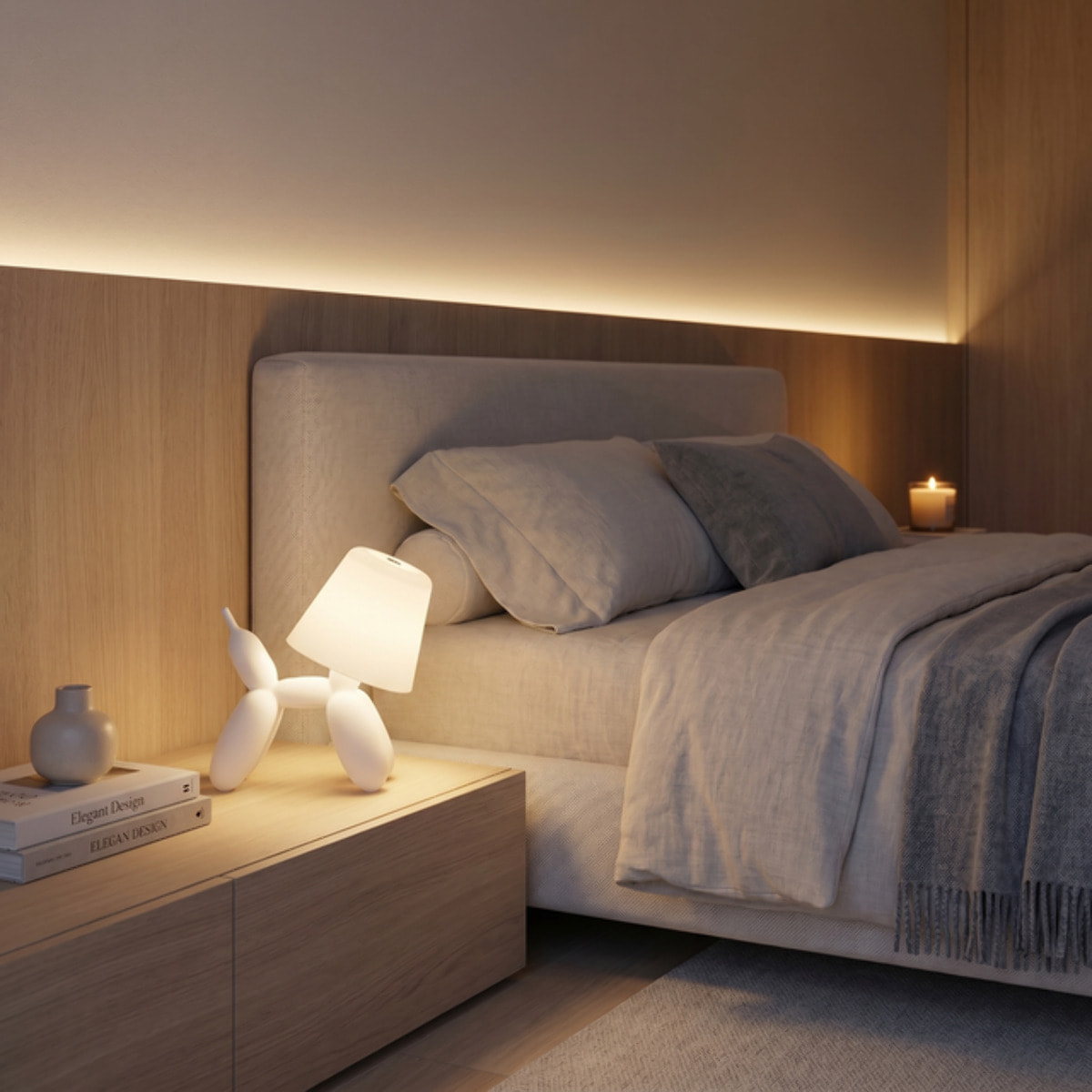 Lampada LED Puppy in ABS - BIANCO