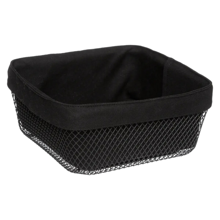 Corbeille à pain métal "Mayaj" 24,5cm noir