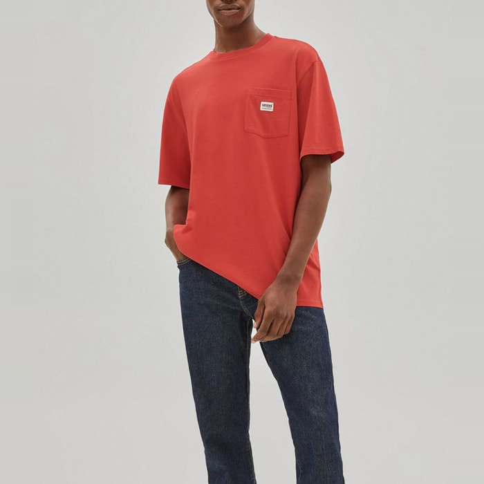 GUESS Originals - T-shirt - logo - 100% coton - rouge