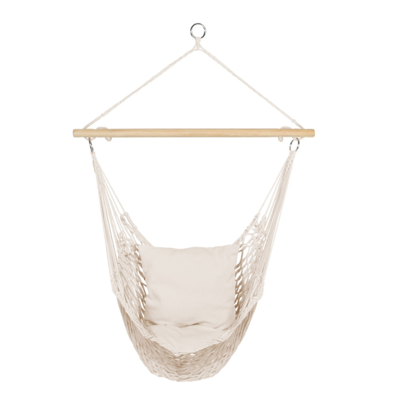 Hamac suspendu macramé avec coussin