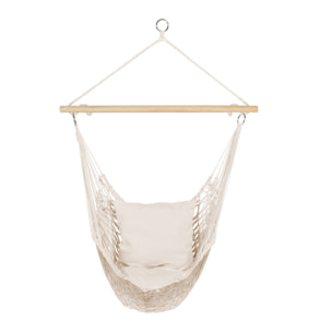 Hamac suspendu macramé avec coussin