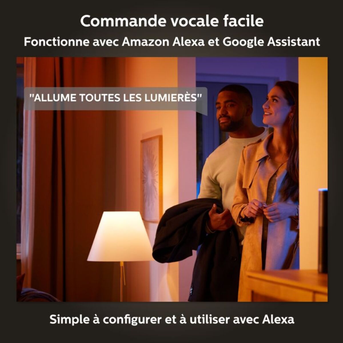 Ampoule LED connectée PHILIPS HUE E14 White Flamme