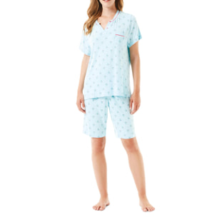 Pijama corto verde