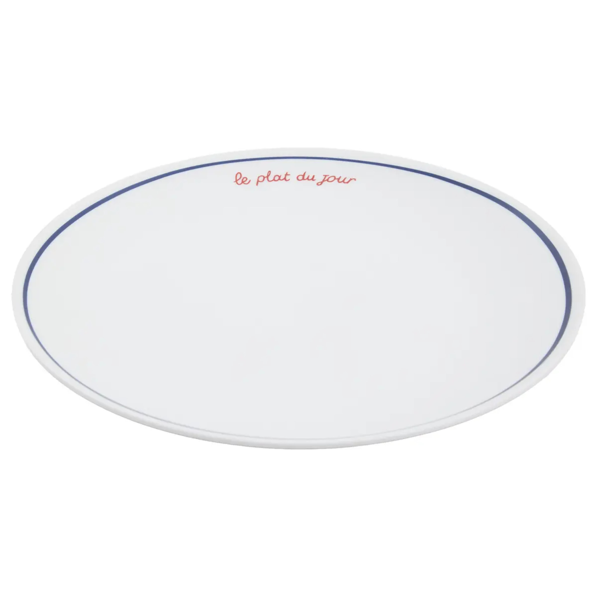 Lot de 6 assiettes plates Fra ronde D.27cm bleu