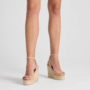 Sandalia Blair cuña de yute con doble plataforma