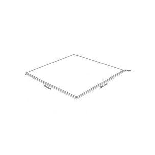 Plateau carré L70cm verre trempé transparent - dessus de table résistant - PLATEAU