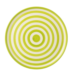 J-Line assiette Granada Stripes - céramique - blanc/vert