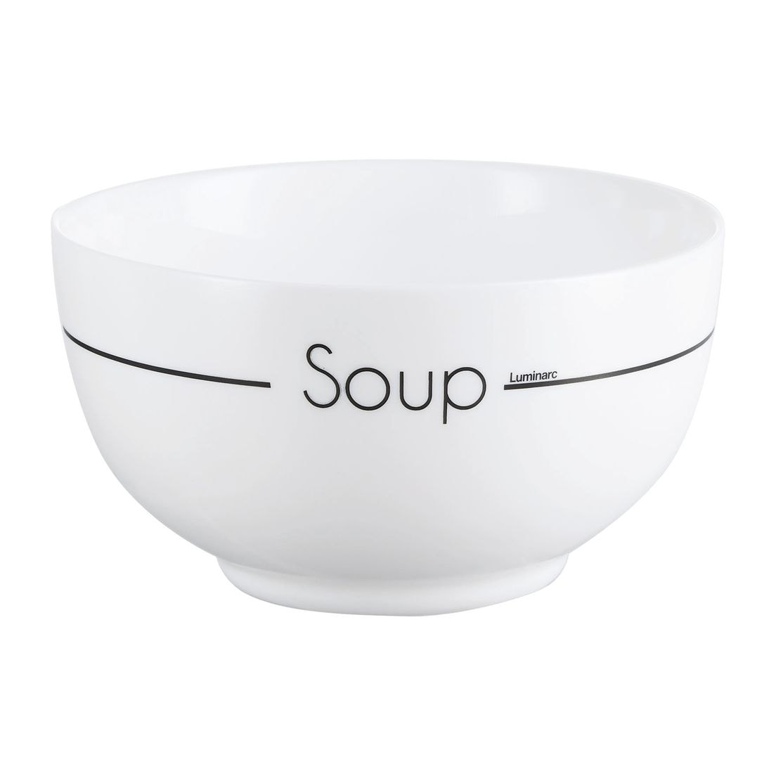 4 bols blancs 75cL Soupset - Luminarc - Verre opale extra résistant