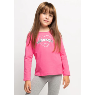 Maglietta a maniche lunghe per bambine in  con stampa di paillettes