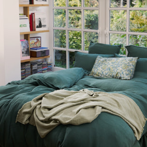 Plaid en gaze de coton, NATURELLEMENT GAUFRÉ