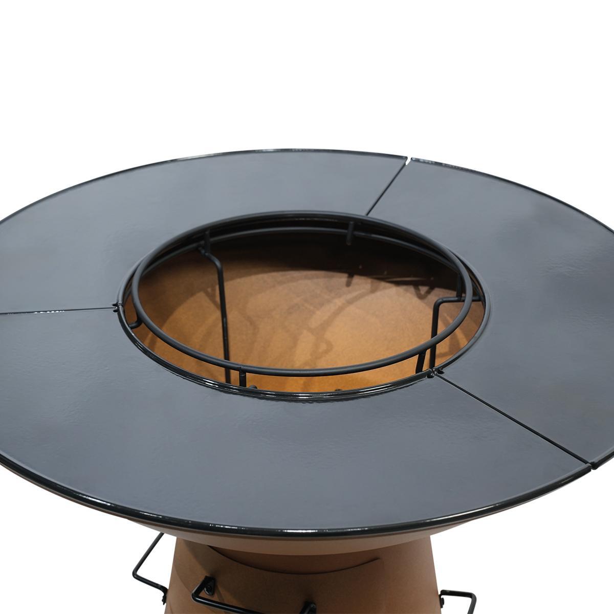 Brasero Ø80cm avec accessoires et housse de protection