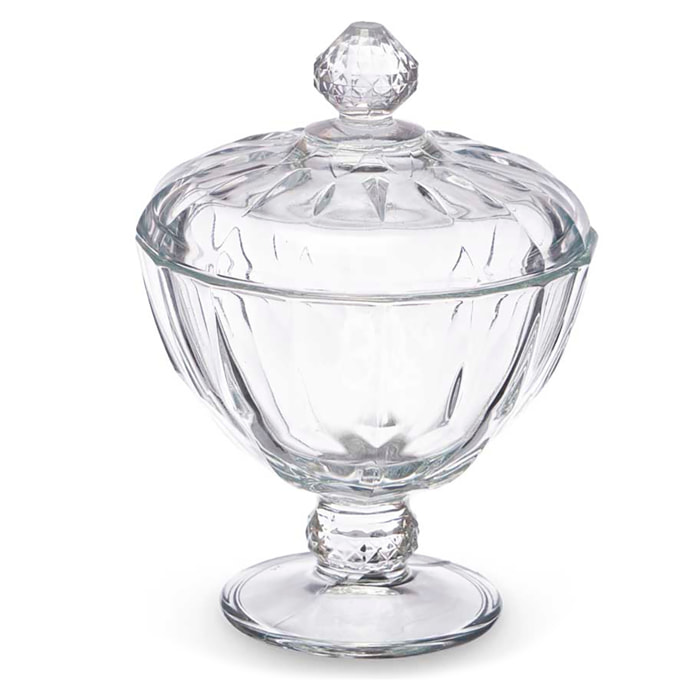 Bombonera con pie diseño "Diamond"