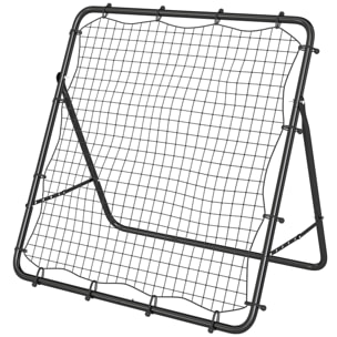 Filet de rebond football pliable réglable 5 angles - acier - 120x73x112cm - noir