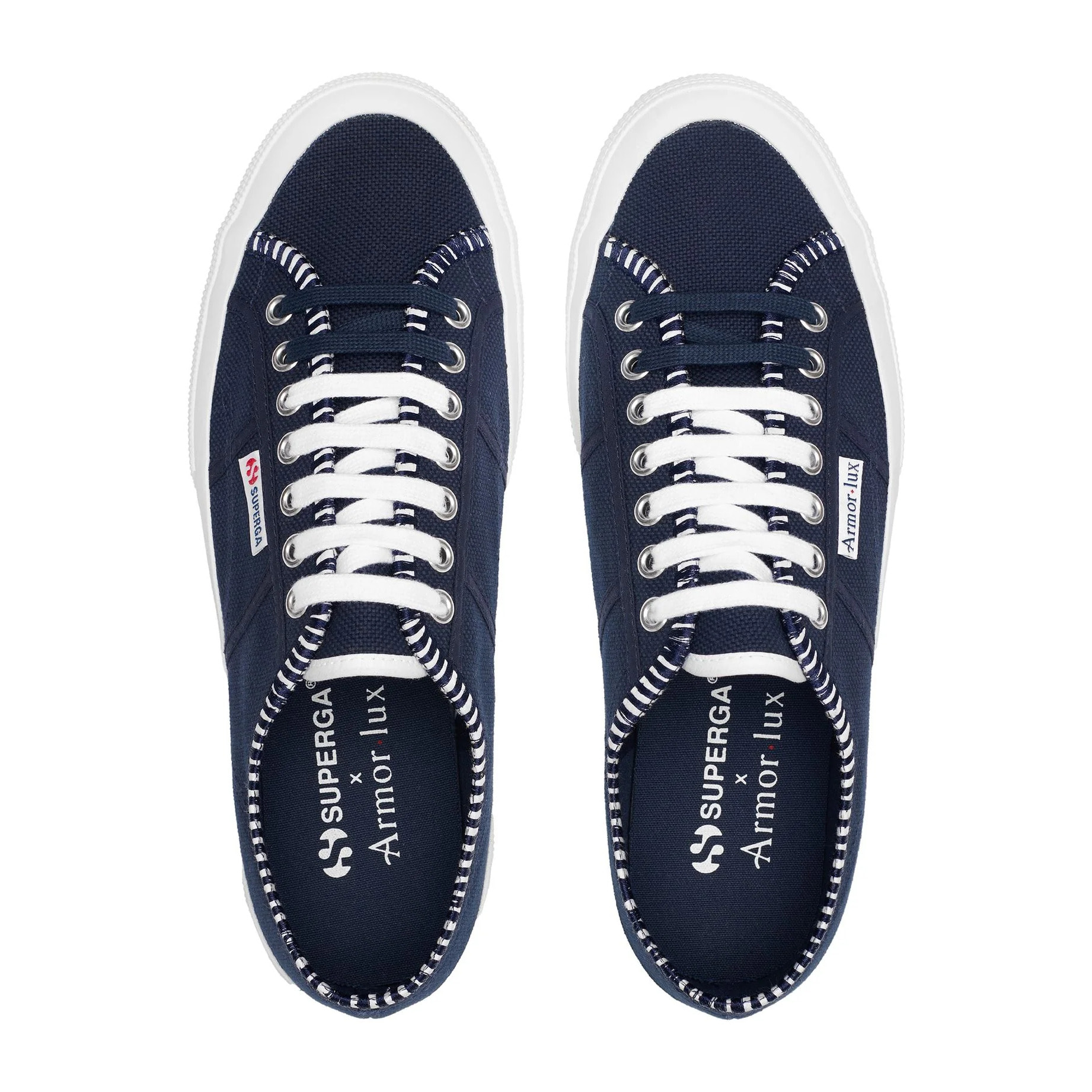 Le Superga Uomo Blu 2750 Og Cotton Embroidery Line
