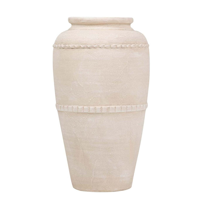Florero Ceramica Beige 30x30x60 Cm