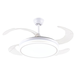 Ventilateur de plafond rétractable avec lumière LED et minuterie