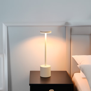 Well Home Lámpara de Mesa color Blanco con 24 luces LED blanco cálido con 3 modos de iluminación Ø8x34,2cm